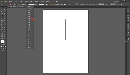 Adobe Illustrator CS6如何更改线段粗细 更改线段粗细的方法