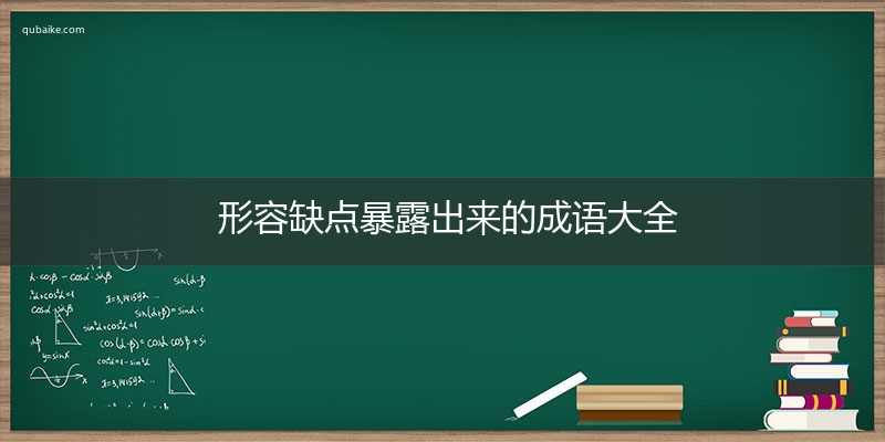 形容缺点暴露出来的成语大全