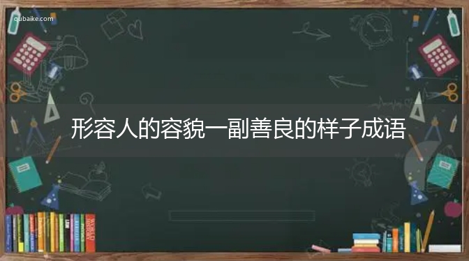 形容人的容貌一副善良的样子成语