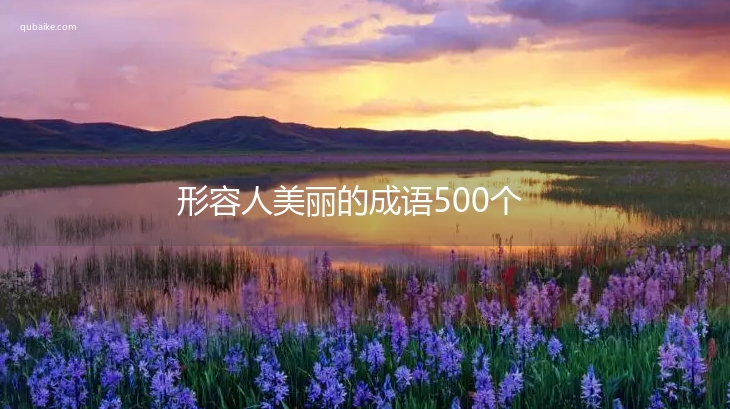 形容人美丽的成语500个