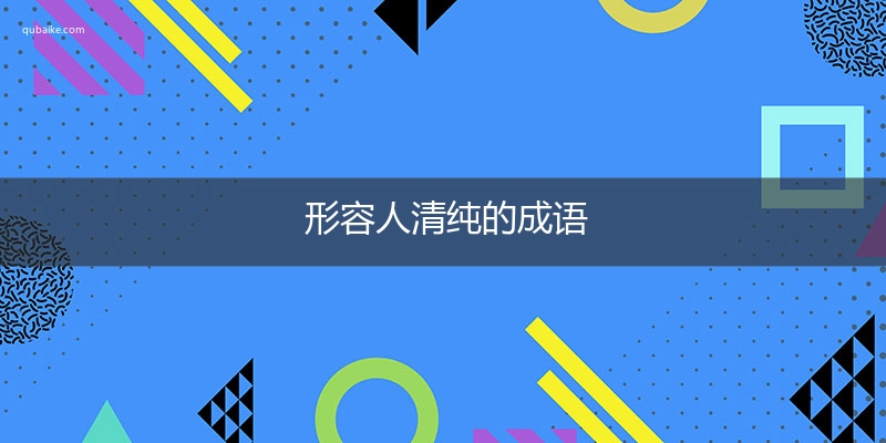 形容人清纯的成语