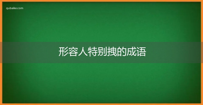 形容人特别拽的成语