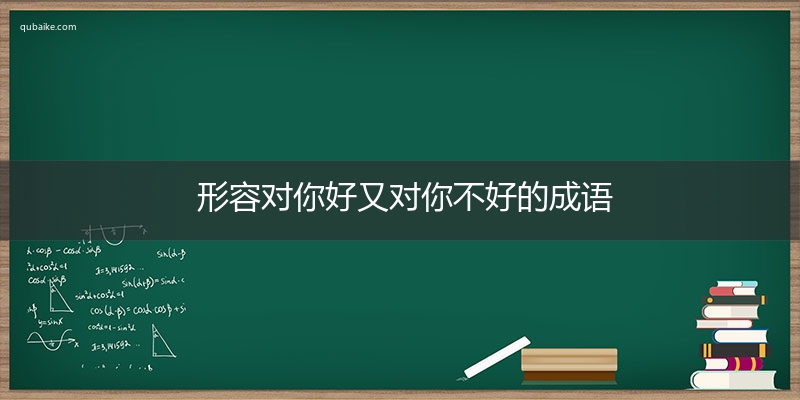 形容对你好又对你不好的成语