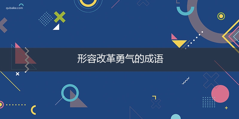 形容改革勇气的成语