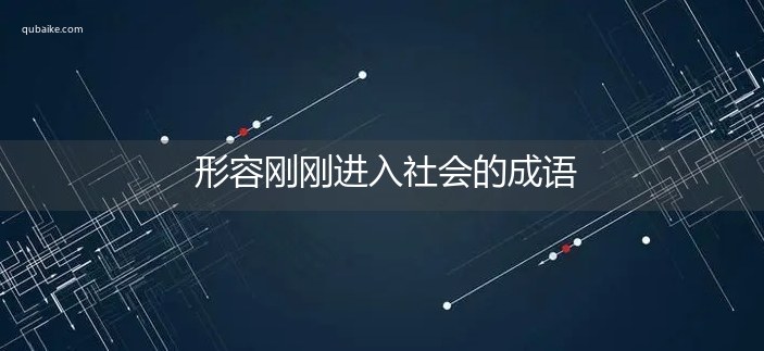 形容刚刚进入社会的成语