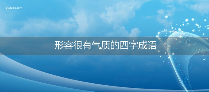 形容很有气质的四字成语