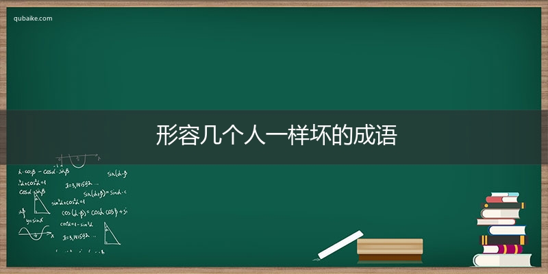 形容几个人一样坏的成语