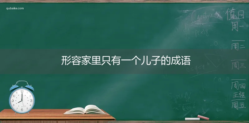 形容家里只有一个儿子的成语