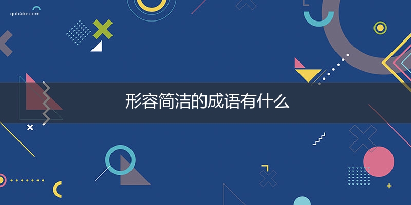 形容简洁的成语有什么