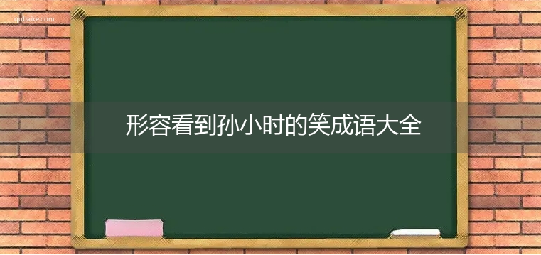 形容看到孙小时的笑成语大全