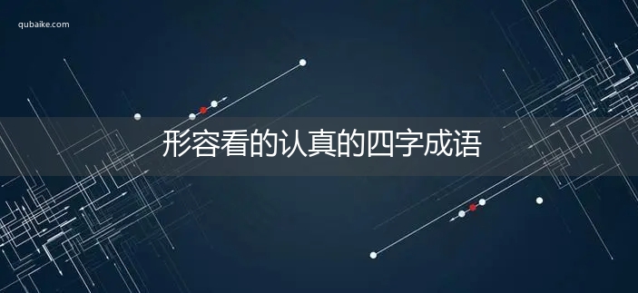 形容看的认真的四字成语