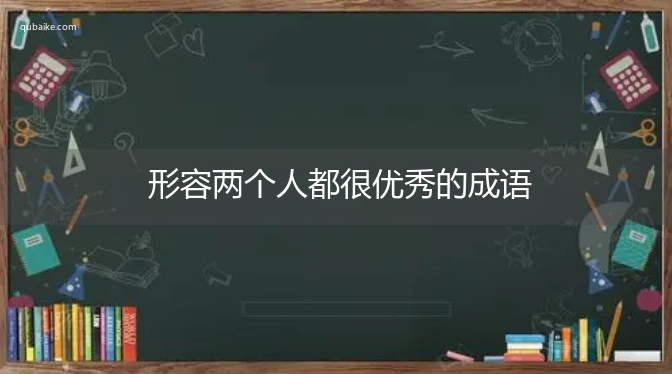 形容两个人都很优秀的成语